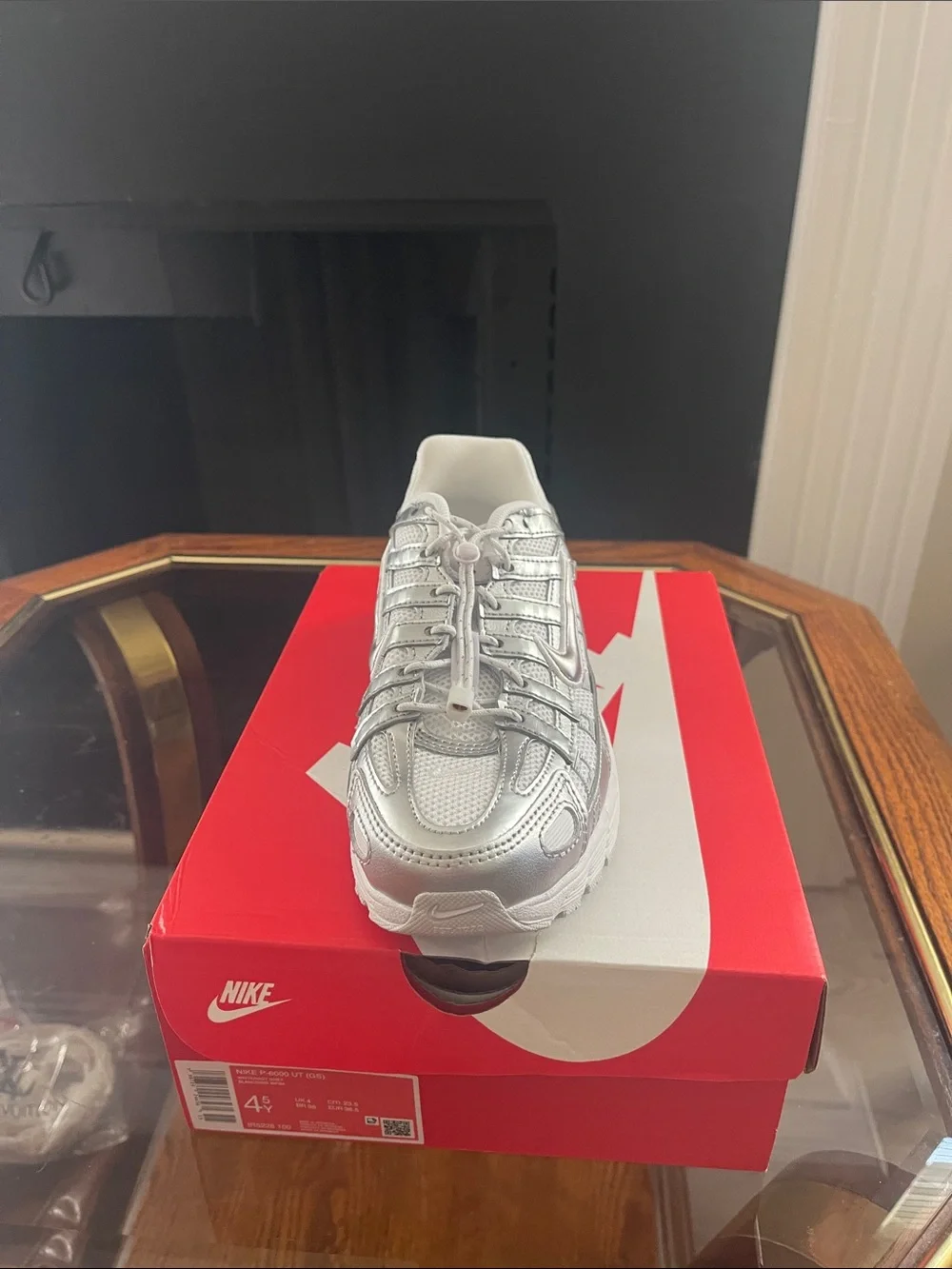 Nike Silver White Athletic Sneakers